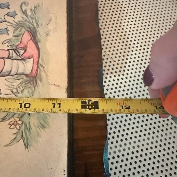 Vintage Wall Art Plaque girl with umbrella - Picture 4 of 4